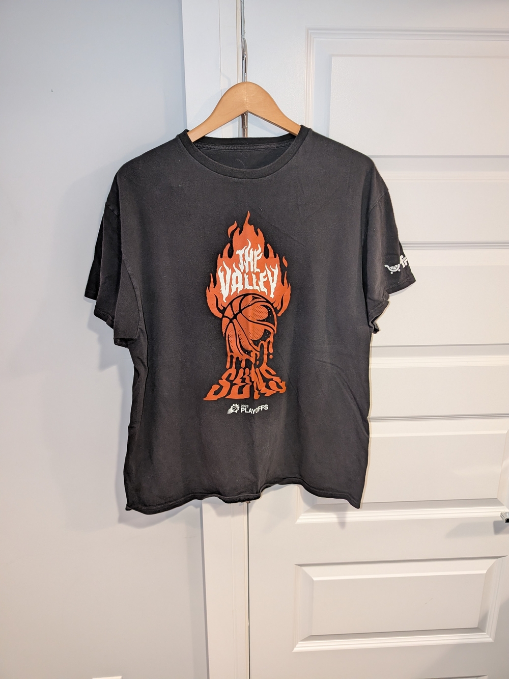 The Valley Phoenix Suns NBA Basketball 2023 Playoffs Flames Graphic Tee